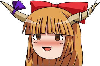 Tiny Suika chasing across the screen